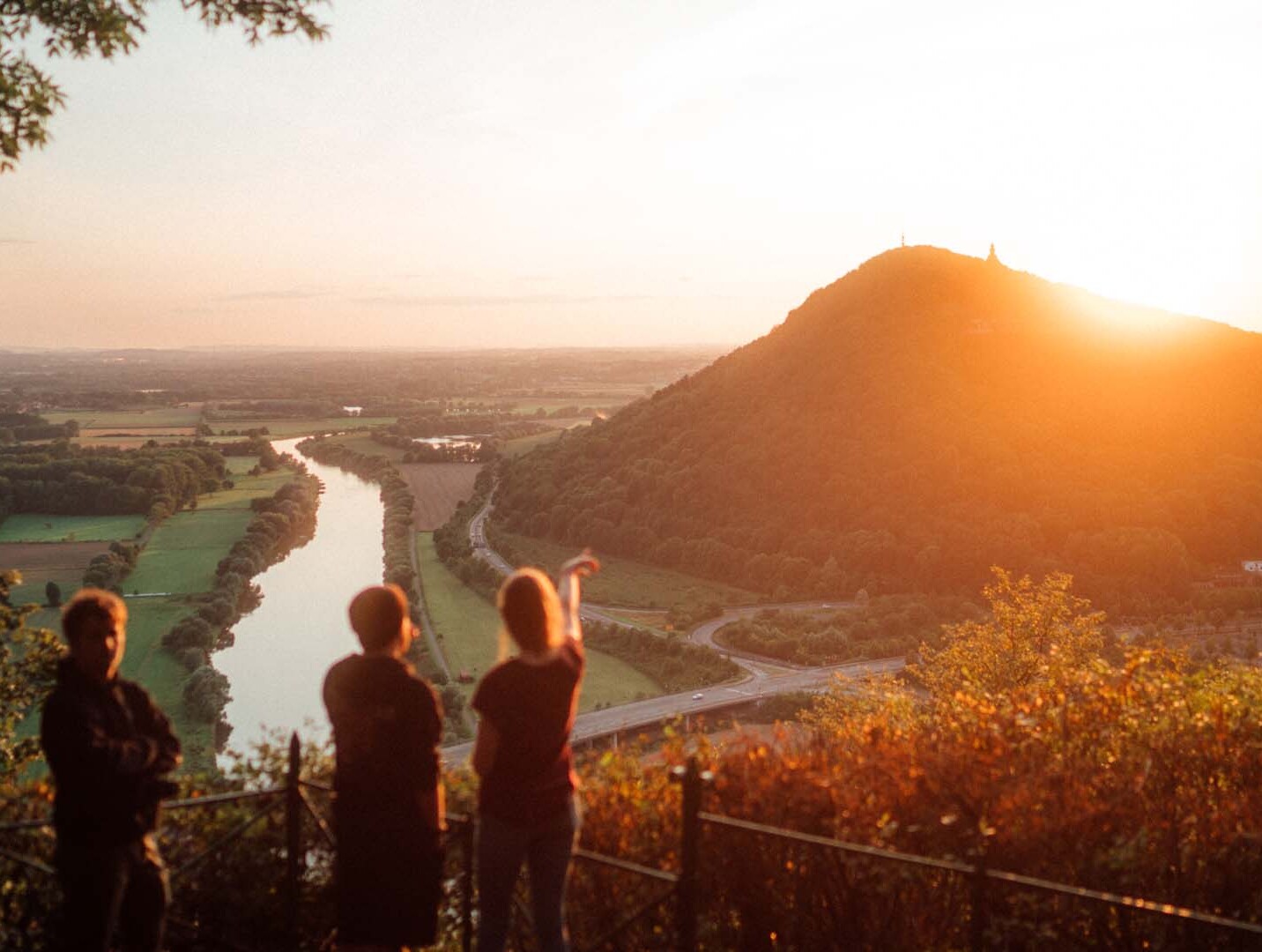 Aussichtspunkt Porta-Kanzel über der Weser bei Porta-Westfalica  