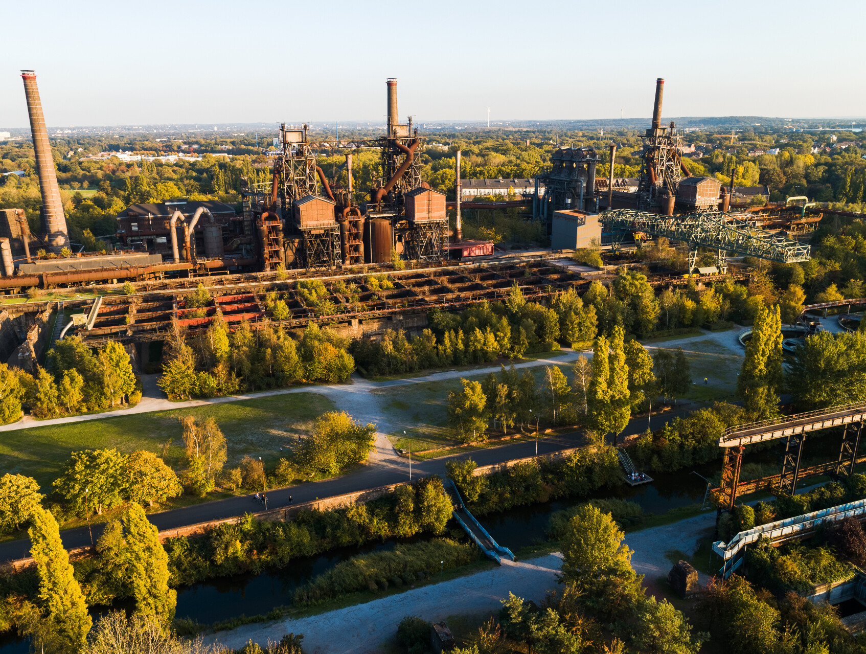 Luftbild des Landschaftsparks Duisburg-Nord, © Tourismus NRW