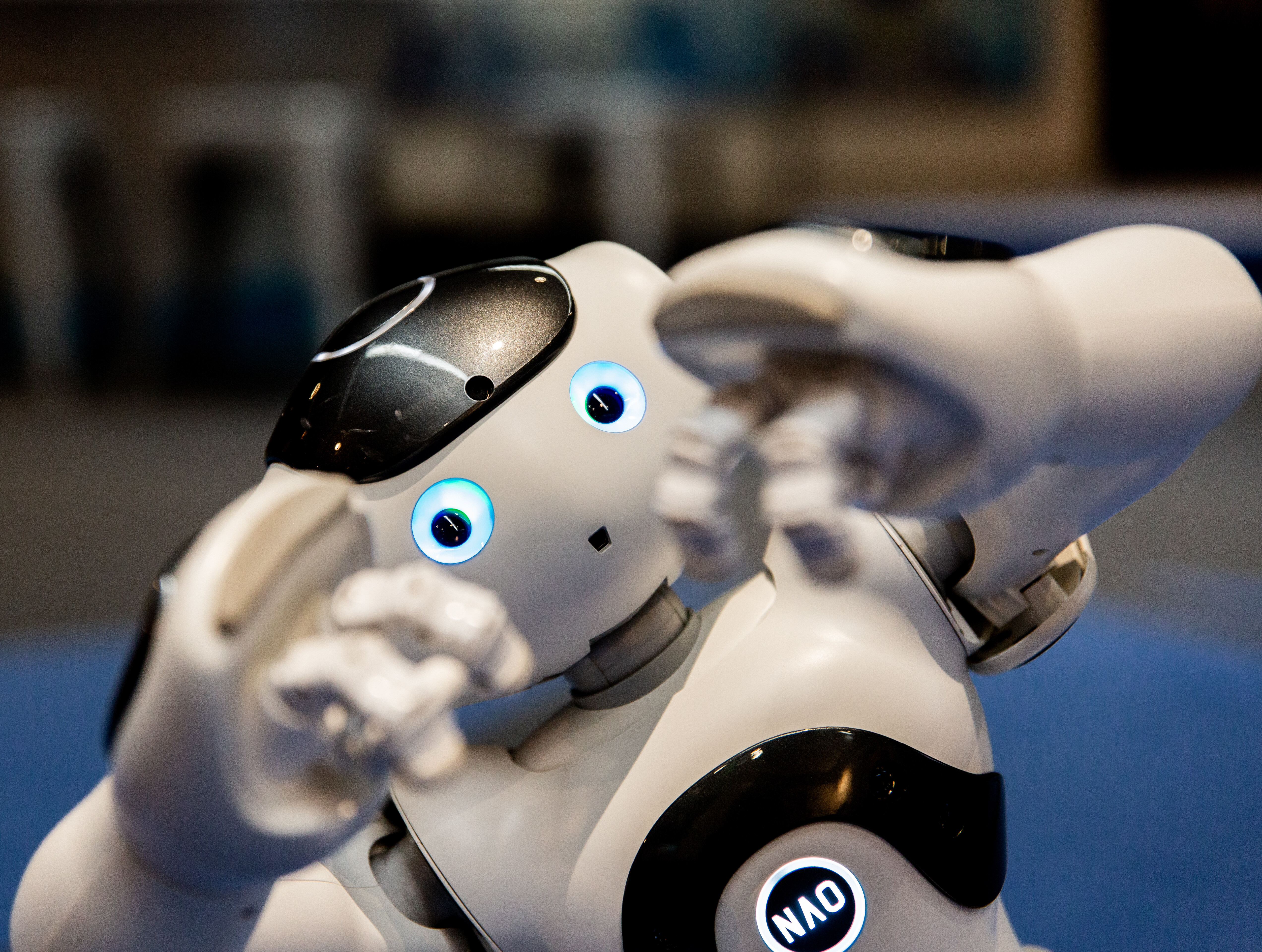 Deutschen Museum Erlebnisraum KI in Bonn. Nahaufnahme eines Roboter.