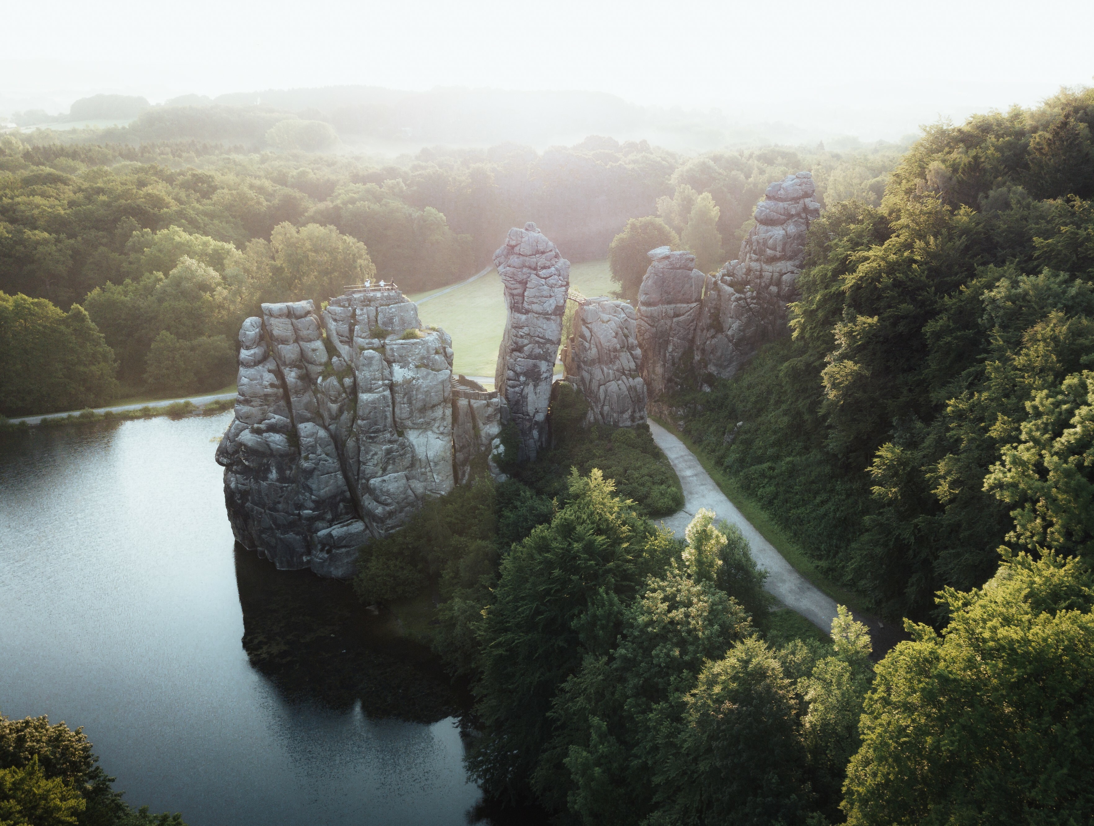 Externsteine Teutoburger Wald von oben 